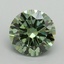 3.01 Ct. Fancy Vivid Green Round Lab Grown Diamond