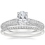 18K White Gold Aomori Diamond Ring (1 ct. tw.) with Whisper Eternity Diamond Ring (1/4 ct. tw.)