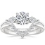 18K White Gold Luxe Cometa Diamond Ring (1/3 ct. tw.) with Elongated Lunette Diamond Ring (1/8 ct. tw.)