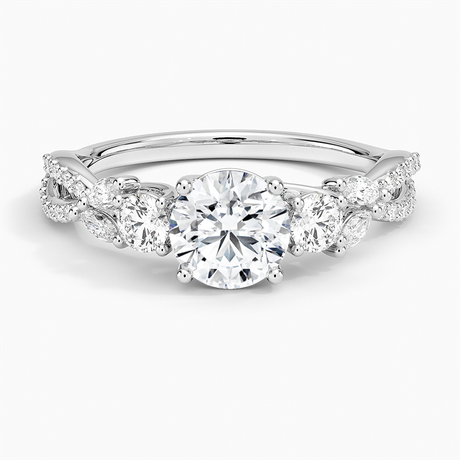 Luxe Willow Three Stone Diamond Ring - Brilliant Earth