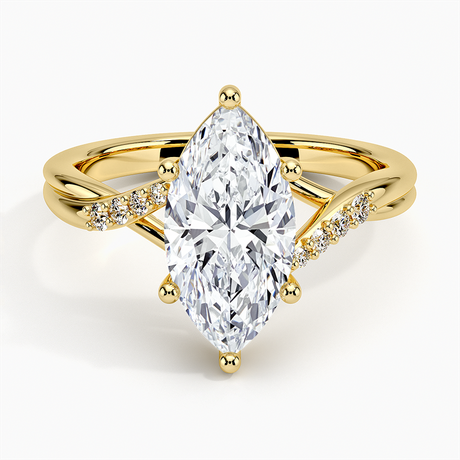 18K Yellow Gold Chamise Diamond Ring (1/15 ct. tw.)