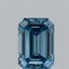 0.77 Ct. Fancy Vivid  Blue Emerald Lab Grown Diamond