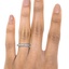 The Evia Ring, smallzoomed in top view on a hand