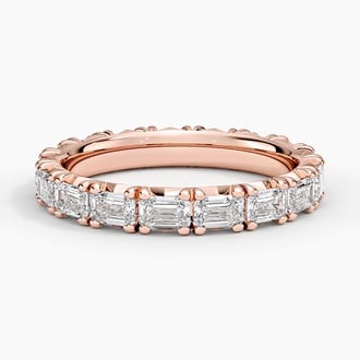 Nathalie Emerald Cut Eternity Lab Diamond Ring (2 ct. tw.) in 14K Rose Gold