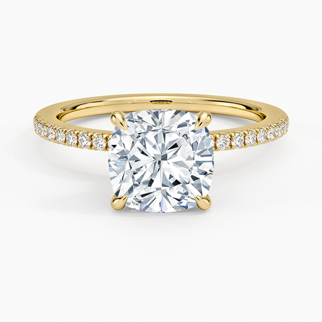 18K Yellow Gold Demi Half Coverage Diamond Ring (1/5 ct. tw.)