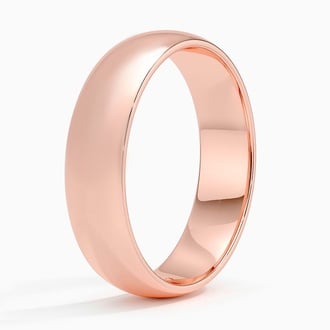 Comfort Fit 5.5mm Wedding Ring in 14K Rose Gold