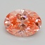 2.08 Ct. Fancy Vivid Pink Oval Lab Grown Diamond