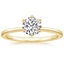18K Yellow Gold Petite Esme 1.5mm Ring, smalltop view