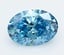 2.33 Ct. Fancy Vivid  Blue Oval Lab Grown Diamond