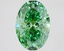 4.03 Ct. Fancy Vivid Green Oval Lab Grown Diamond