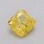 1.02 Ct. Fancy Vivid  Yellow Cushion Lab Grown Diamond
