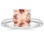 18K White Gold Freesia 2mm Solitaire Ring, smalltop view