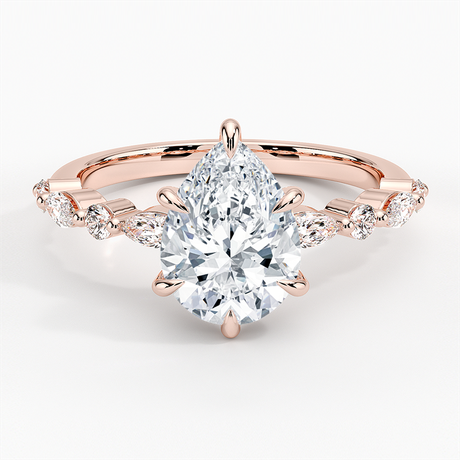 14K Rose Gold Versailles Half Coverage Diamond Ring (1/3 ct. tw.)