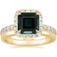 18K Yellow Gold Estelle Diamond Ring (3/4 ct. tw.) with 2mm Comfort Fit Wedding Ring