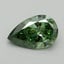 0.70 Ct. Fancy Vivid Green Pear Lab Grown Diamond