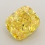 2.52 Ct. Fancy Vivid  Yellow Cushion Lab Grown Diamond