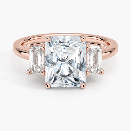 14K Rose Gold Luxe Rhiannon Three Stone Diamond Ring (3/4 ct. tw.)