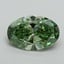 3.01 Ct. Fancy Vivid Pacific Green Oval Lab Grown Diamond