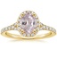 18K Yellow Gold Joy Half Coverage Diamond Ring, smalltop view