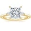 18K Yellow Gold Aria Perfect Fit Three Stone Diamond Ring, smalltop view