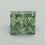 1.54 Ct. Fancy Vivid Pacific Green Princess Lab Grown Diamond