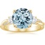 18K Yellow Gold Petite Twisted Vine Three Stone Diamond Ring (2/5 ct. tw.), smalltop view