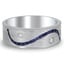 Custom Sapphire Wave and Diamond Wedding Ring