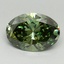 2.12 Ct. Fancy Vivid Green Oval Lab Grown Diamond