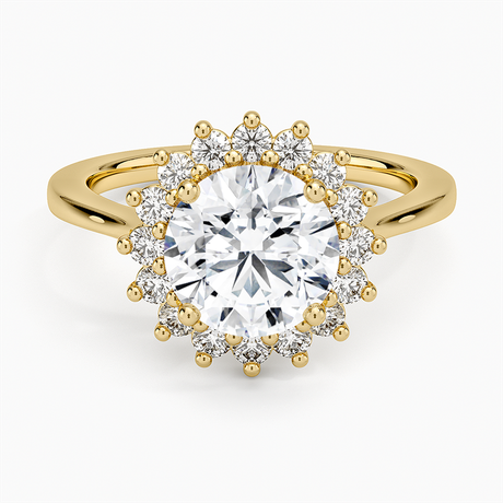 Sunburst Halo Engagement Ring - Brilliant Earth