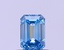 0.65 Ct. Fancy Vivid Blue Emerald Lab Grown Diamond