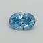 0.35 Ct. Fancy Vivid Malibu Blue Oval Lab Grown Diamond