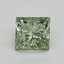 1.29 Ct. Fancy Vivid Green Princess Lab Grown Diamond