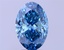 3.72 Ct. Fancy Vivid Blue Oval Lab Grown Diamond