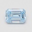 0.72 Ct. Fancy Vivid Blue Emerald Lab Grown Diamond