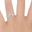 Platinum Petite Twisted Vine Three Stone Diamond Ring (2/5 ct. tw.), smallzoomed in top view on a hand