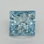 1.65 Ct. Fancy Vivid Blue Princess Lab Grown Diamond