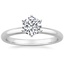 Platinum Comfort Fit 2mm Six-Prong Solitaire Ring, smalltop view