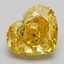 25.17 Ct. Fancy Vivid  Yellow Heart Lab Grown Diamond
