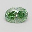 1.07 Ct. Fancy Vivid Green Oval Lab Grown Diamond