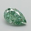 1.24 Ct. Fancy Vivid Green Pear Lab Grown Diamond