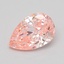 0.54 Ct. Fancy Vivid  Pink Pear Lab Grown Diamond