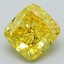 2.56 Ct. Fancy Vivid Yellow Cushion Lab Grown Diamond