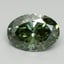 2.98 Ct. Fancy Vivid Pacific Green Oval Lab Grown Diamond