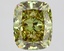 2.67 Ct. Fancy Vivid Green Cushion Lab Grown Diamond