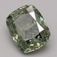 5.51 Ct. Fancy Vivid Green Cushion Lab Grown Diamond