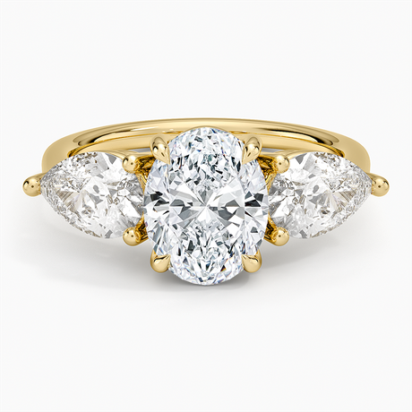18K Yellow Gold Luxe Opera Three Stone Diamond Ring (1 1/3 ct. tw.)