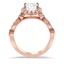 Tiara-Inspired Diamond Halo Ring, smallside view
