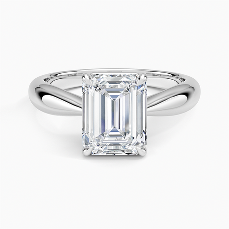 Thea Tapered Solitaire Diamond Ring