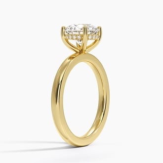 Sydney Perfect Fit Hidden Halo 2mm with 2ct Round Certified Lab Diamond in 18K Yellow Gold