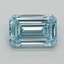 1.07 Ct. Fancy Intense Blue Emerald Lab Grown Diamond